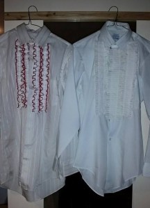 ruffled "tuxedo" shirts