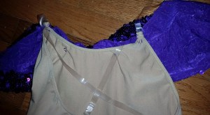 tacked to leotard