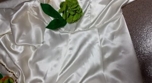 This is the waist seam, with the wedge shaped skirt pieces attached.