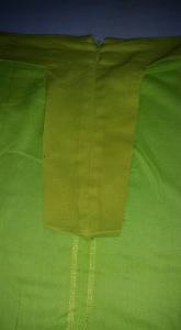 topstitching around the zipper