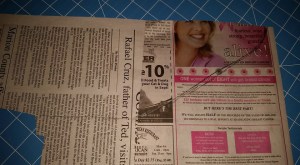 Shoulder area on the pattern.