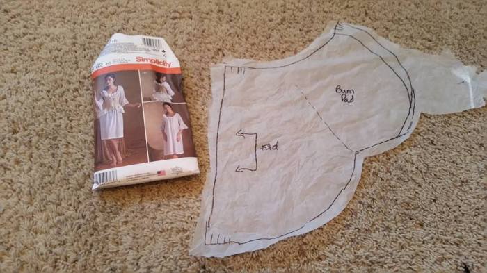 pattern traced for use