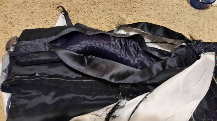 opening the back in layers.