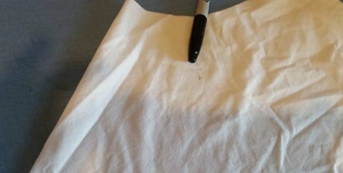 pencil dots for the stitching line