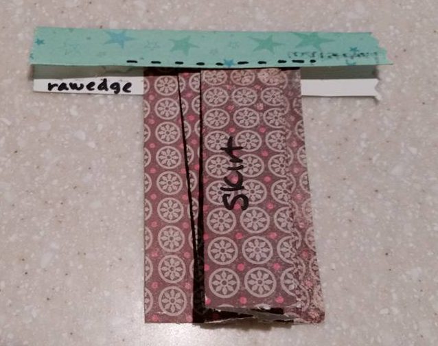 fold waistband up and to the back. Stitch down.