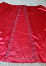 first skirt panels sewn together