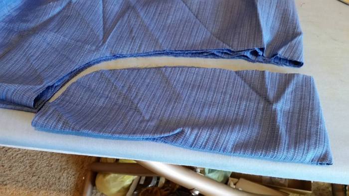 oblong section cut out.