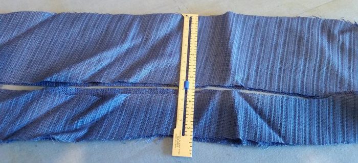 cutting strips aobut 3" wide, or 1.5" on the fold