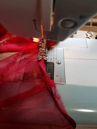 zig zag over the arm strap