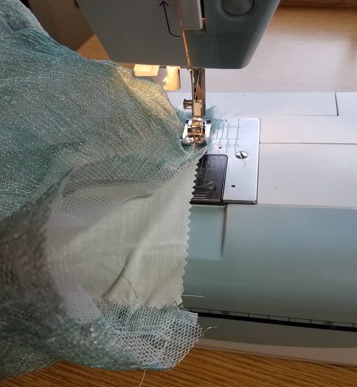 sewing the bottom of the strap shut