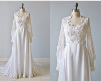 1970s wedding dress