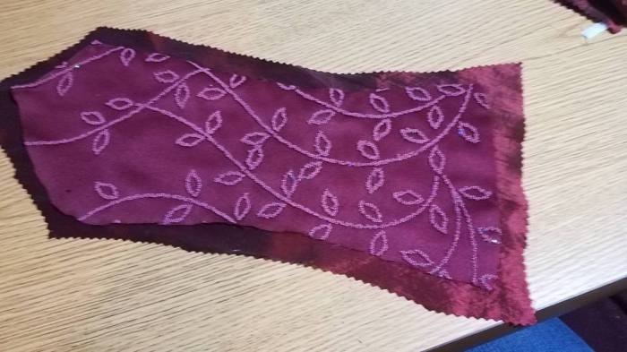 using the removed fashion fabric as a pattern