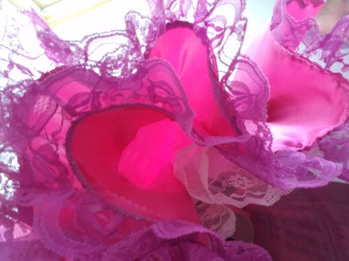 lace ruffles in the back