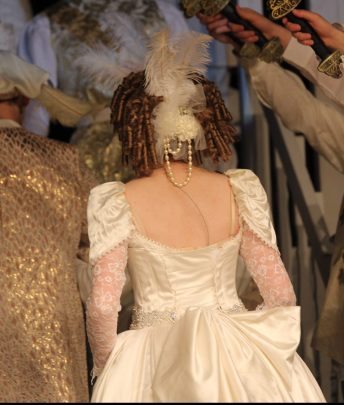 back view of wedding wear