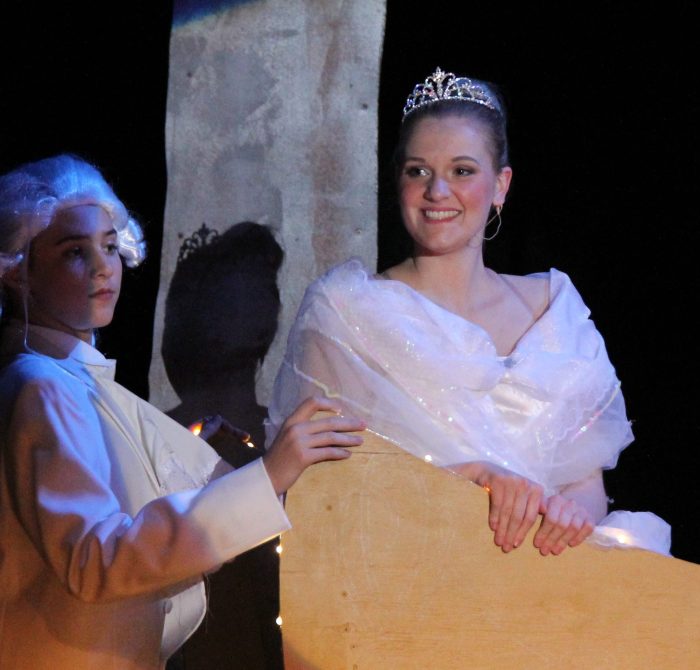 off to the ball--see rows of sequins and irridescent lace