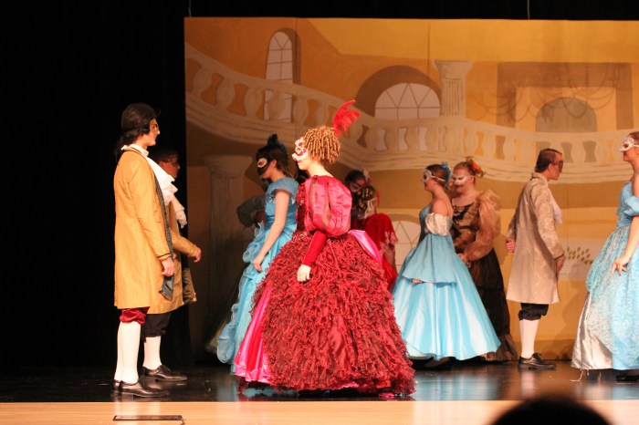 dress on stage--side view