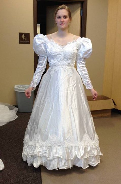 wedding dress with new sleeves