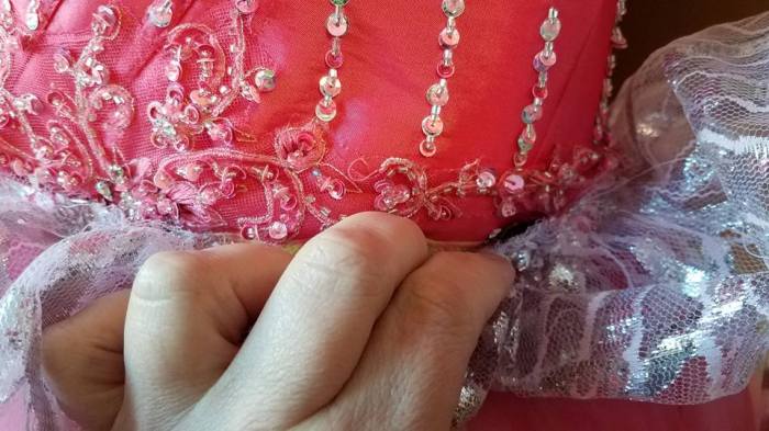 hook and bar to help support overskirt