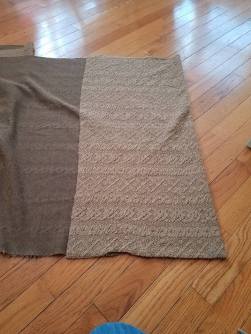 A strip to make the sleeves