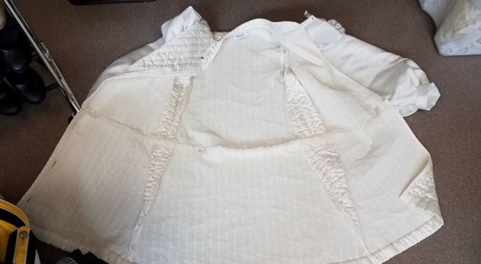 inside of Lord Pinkerton wedding tunic, Cinderella