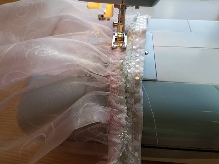 sewing the sleeve to the sleeve band