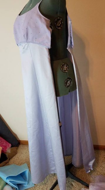 sides opened up on base dress #1