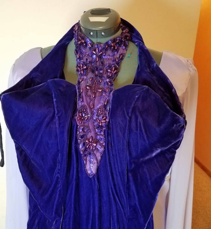 detail of halter top dress #2