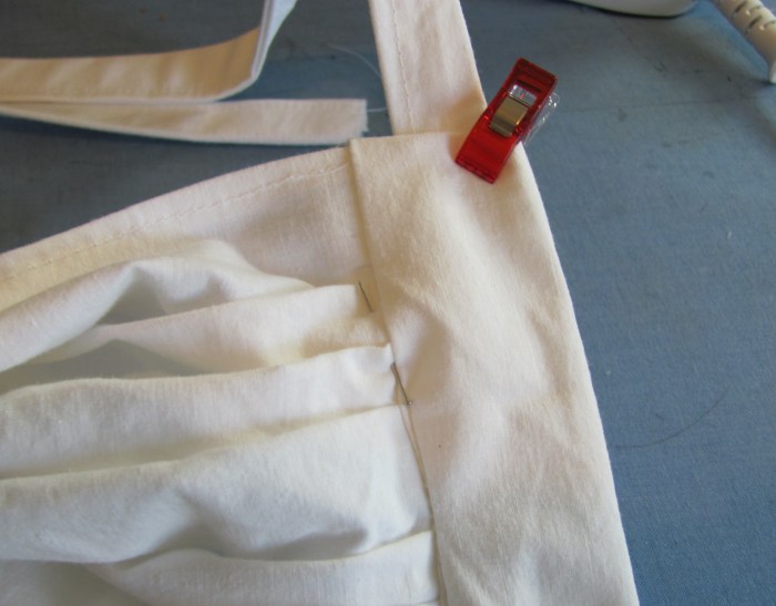 ties clipped in place