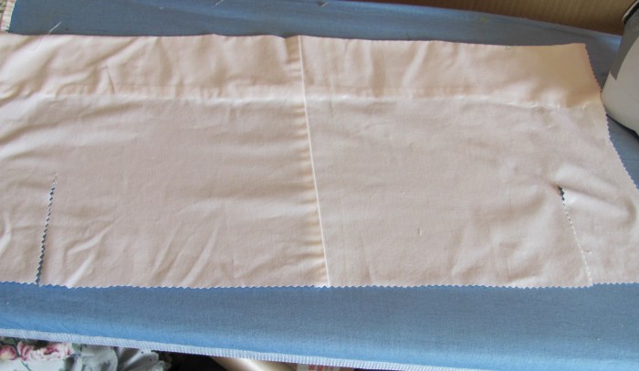 cutting out wasitband--seam centered