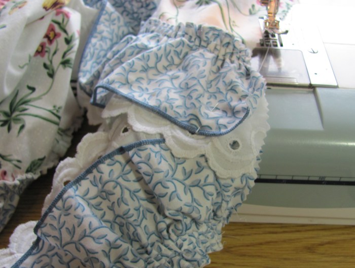 front basted together