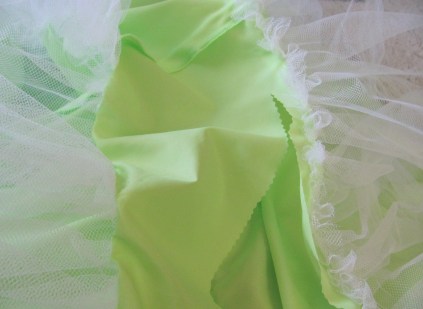 cutting the underskirt