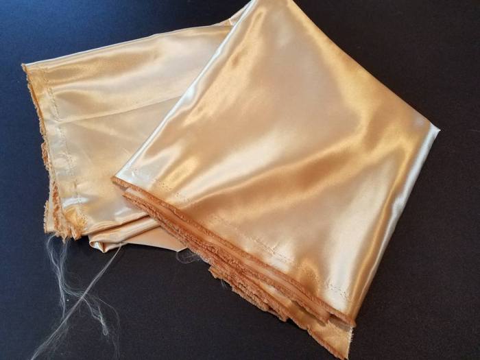 on the go linens:  bridal satin