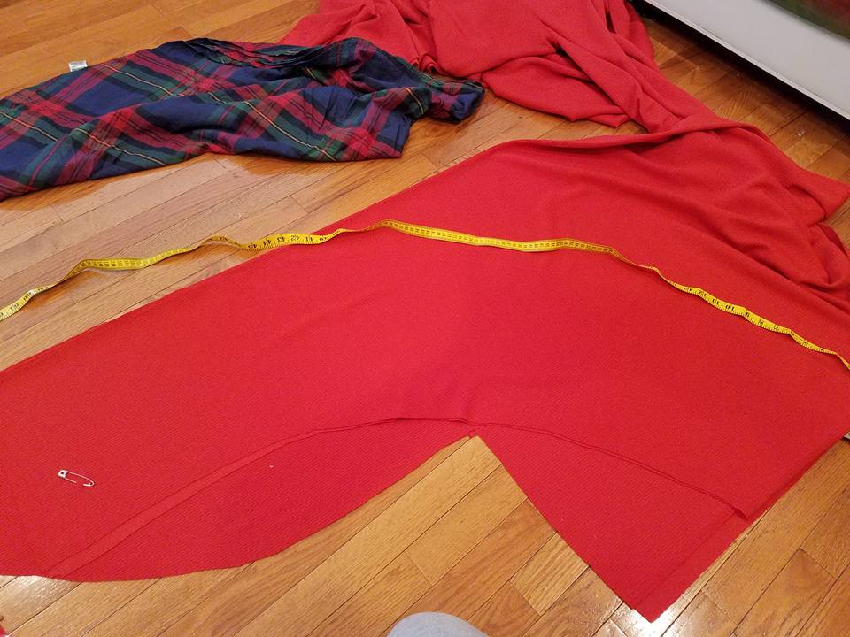 using the first curved piece as the pattern