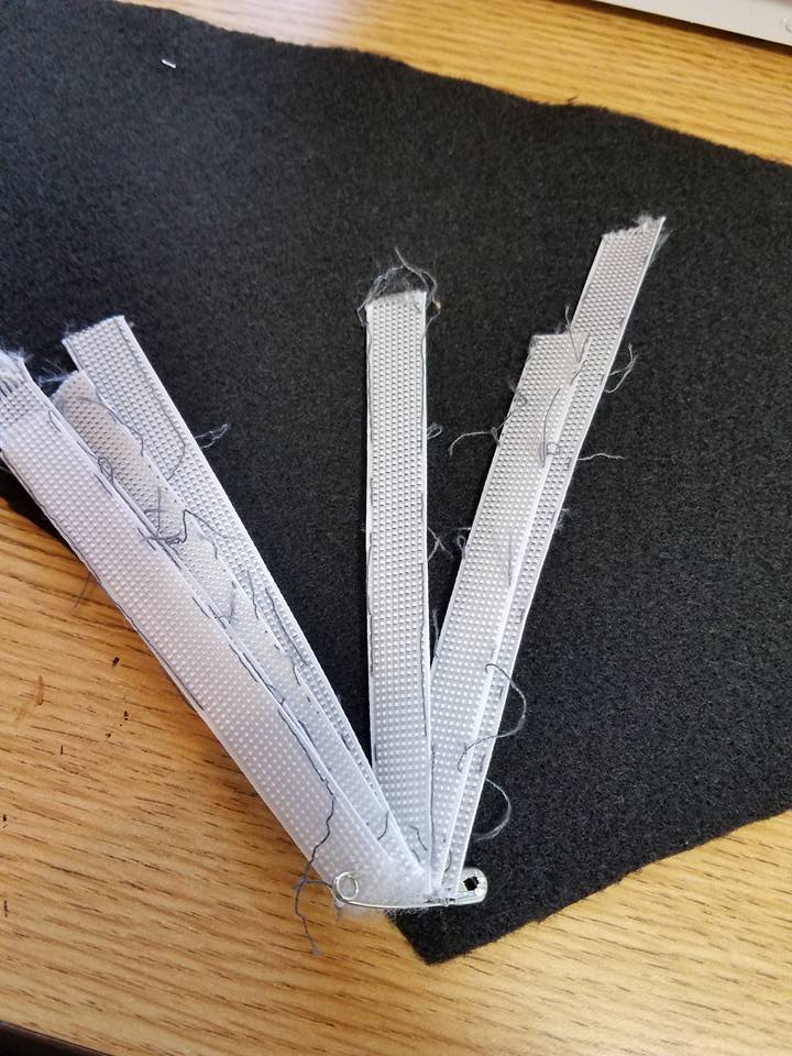 scavenged boning for stiffening