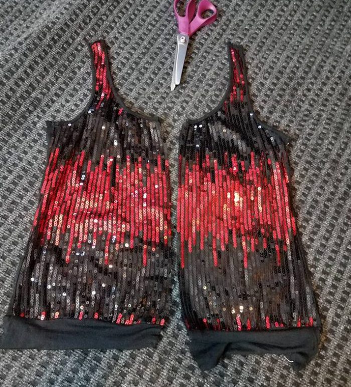 shirt front deconstructed and divided in half on the center front fold