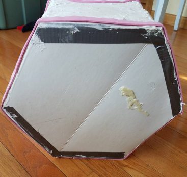 bottom before adding pink foam