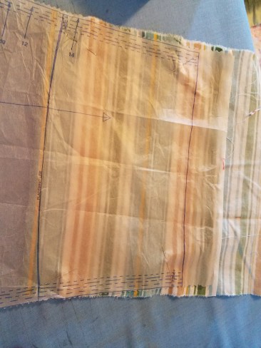 using a pattern for the cuff size and shape