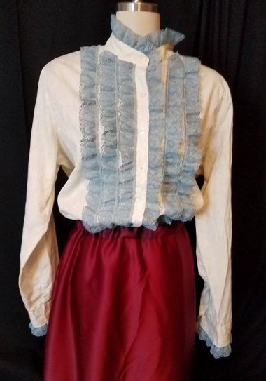 blouse details--just preruffled lace