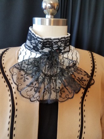 lace jabot to finish the neck