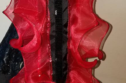 detail of the sleeve trim