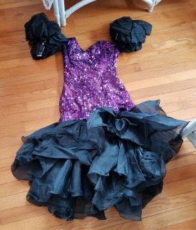 vintage ruffled dress